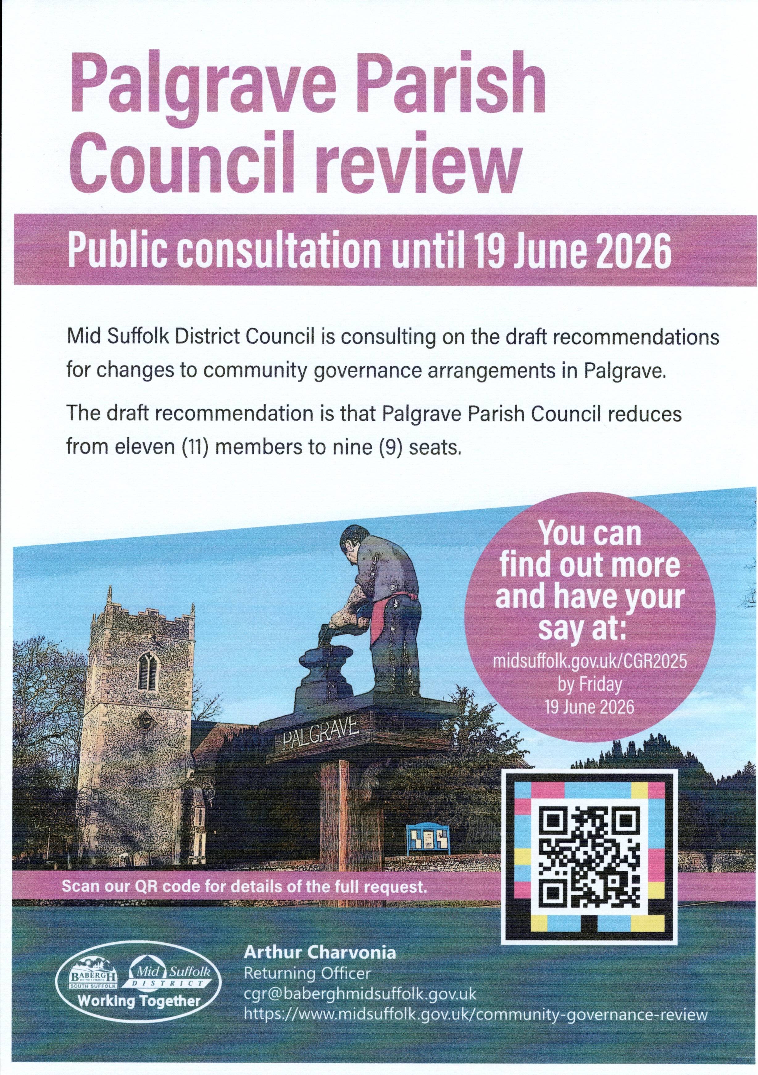 Poster explaining Community Governance Review
